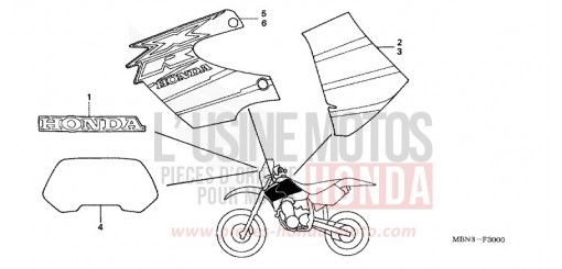 STREIFEN (XR650RY) XR650RY de 2000